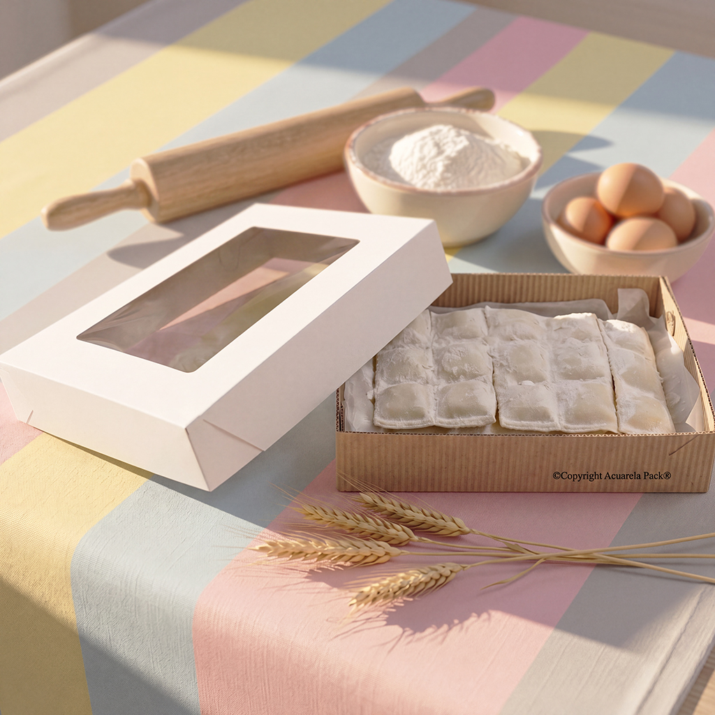 Caja para pastas, con visor